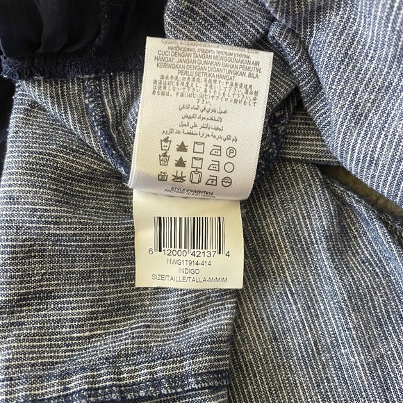 BCBG Layered Chambray Ruffle Hem Tank Top M - Picture 5 of 7